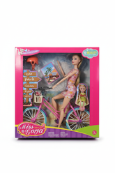 High Quality Pretty Princess Doll Toy with Bike 6 Inch Fashion Girl Doll Toy Set for Girls