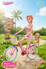 High Quality Pretty Princess Doll Toy with Bike 6 Inch Fashion Girl Doll Toy Set for Girls