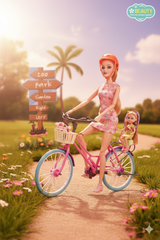 High Quality Pretty Princess Doll Toy with Bike 6 Inch Fashion Girl Doll Toy Set for Girls