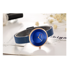 C9030L Curren Blue Dial Blue Stainless Steel Band Analog Quartz Women's Watch.