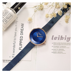 C9030L Curren Blue Dial Blue Stainless Steel Band Analog Quartz Women's Watch.
