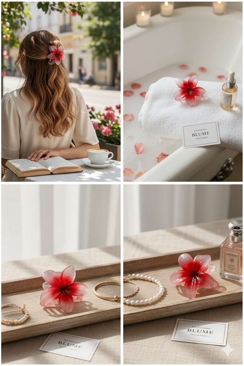 Large Flower Hair Claw Clip