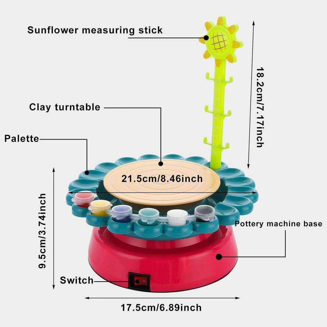 Sun Flower Pottery Wheel W/Usb Toy